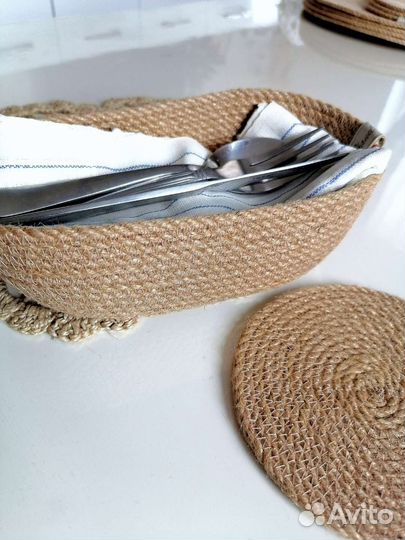 Интерьерные мелочи из джута, веревка, подарок