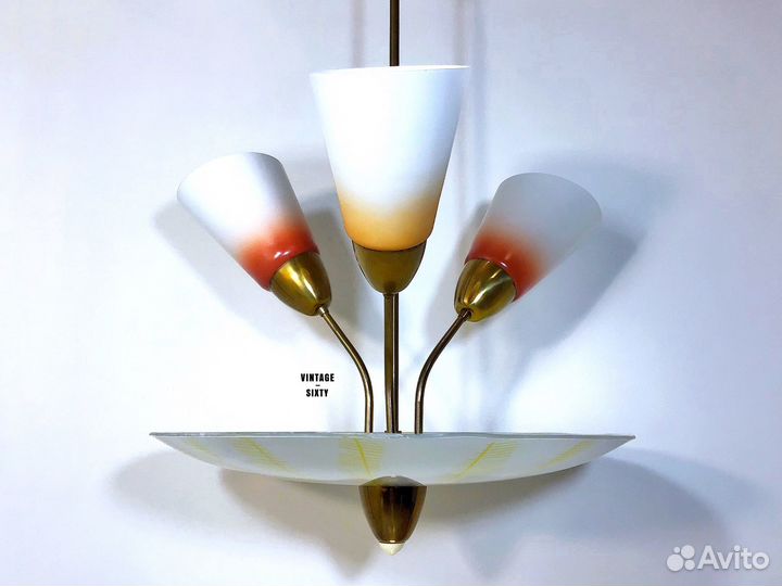 Люстра винтажная редкая ГДР 60-е гг