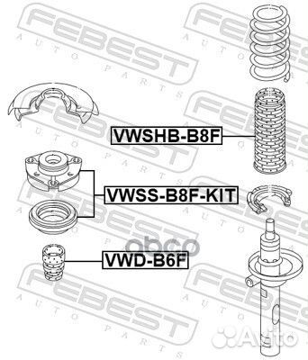 Опора переднего амортизатора ремкомплект;audi A3