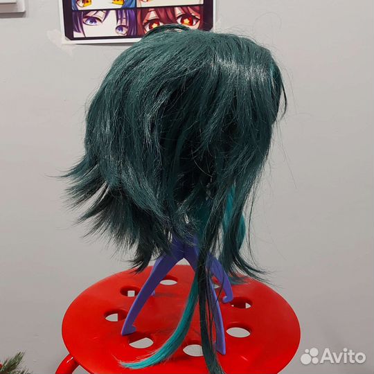 Парик Сяо косплей Геншин Импакт