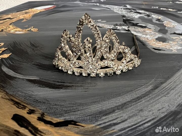 Гребень для волос корона стразы