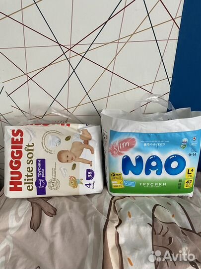 Подгузники трусики huggies elite soft 4