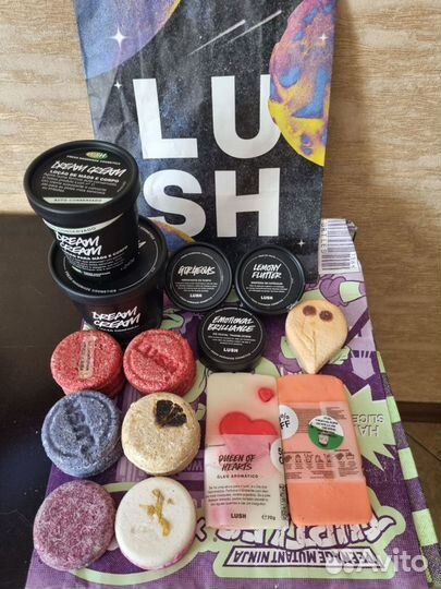 Шампунь Lush масло пудра,крем для рук лица маска