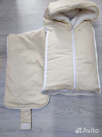 Конверт на выписку зимний на овчине с одеялком