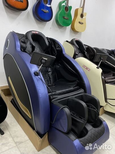 Массажное кресло (черно-синее )
