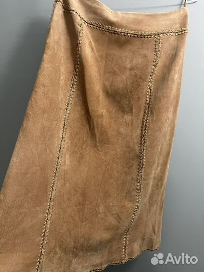 Костюм женский с юбкой натуральная замша