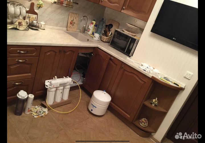 Установка фильтра для воды. Atoll, Барьер, Гейзер