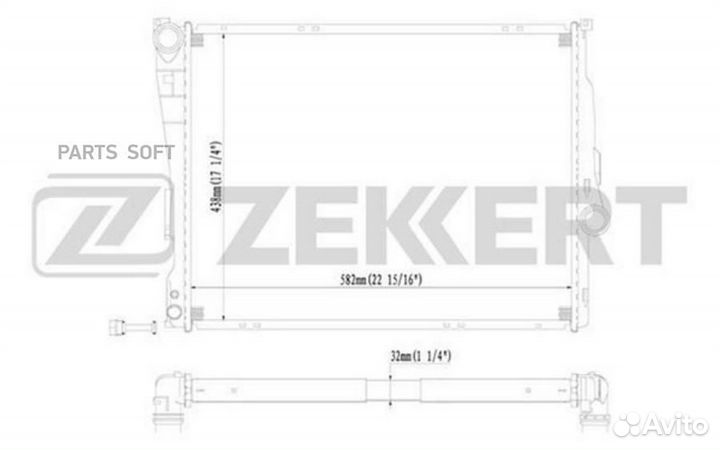 Радиатор охлаждения Бмв 3 (E46) 98