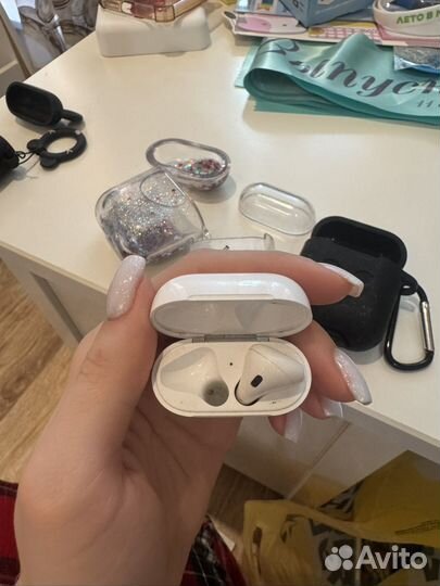 Наушники airpods 1 + чехлы