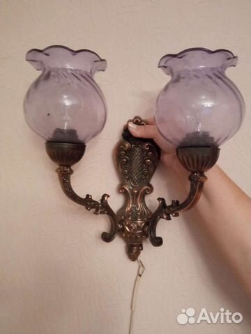 Настенный светильник бра винтаж латунь