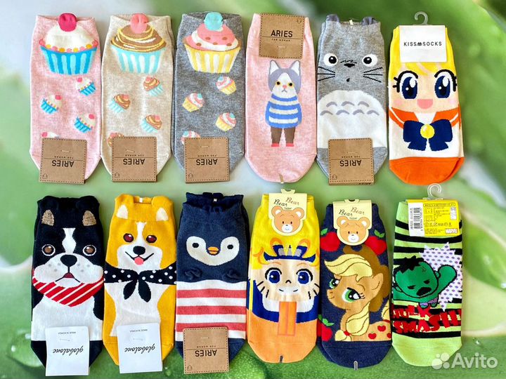 Носки корейские короткие и длинные