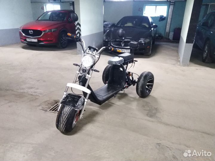 Электробайк трицикл citycoco Trike PRO 12