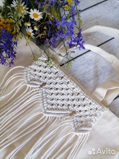 Сумка шоппер макраме