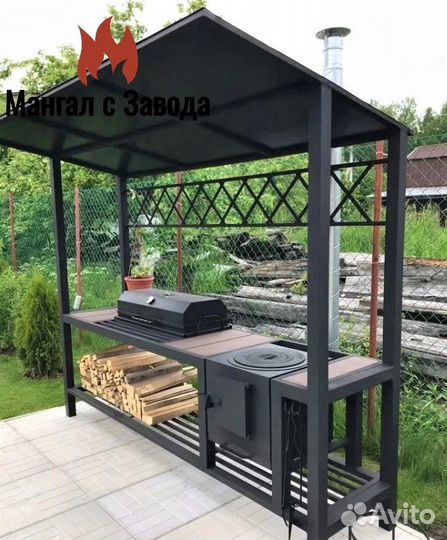 Мангал с крышей