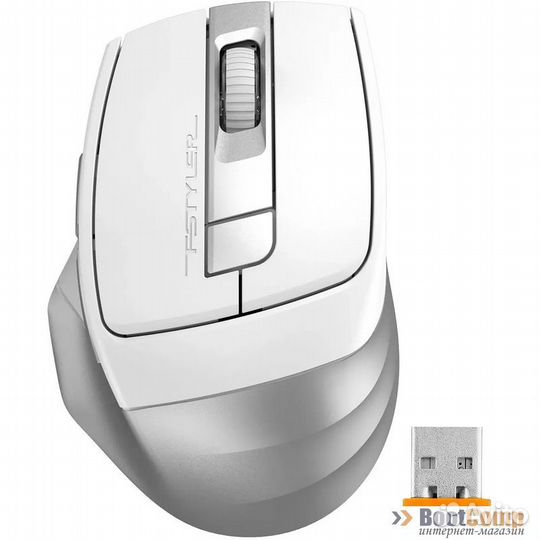 Беспроводная мышь A4Tech Fstyler FB35сs белый/серы