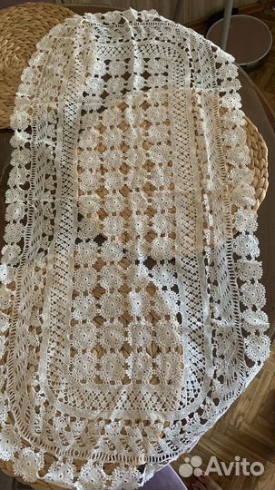 Дорожка скатерть вязаная плюс салфетка