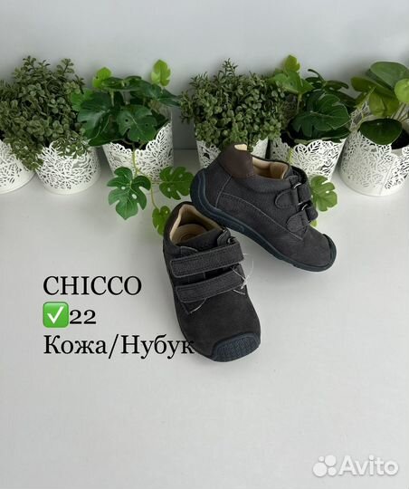 Chicco 22 кроссовки/ботинки новые кожа/нубук