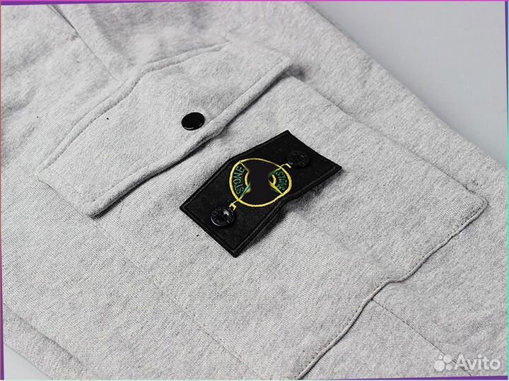 Широкие штаны карго Stone Island (качество premium)