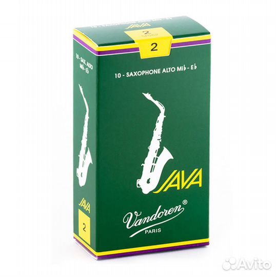 Трости для альт саксофона Vandoren Java №2 (10 шт)