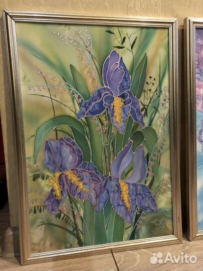 Картина роспись по шелку