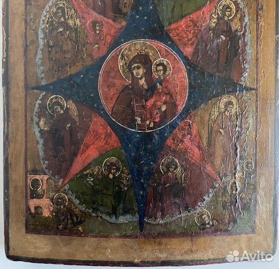 Икона Неопалимая купина 19 век