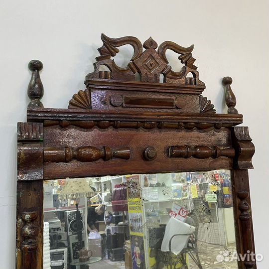 Зеркало Напольное Старинное Дерево Резьба