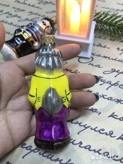 Волк из Ну-погоди, стекло, ручн. роспись