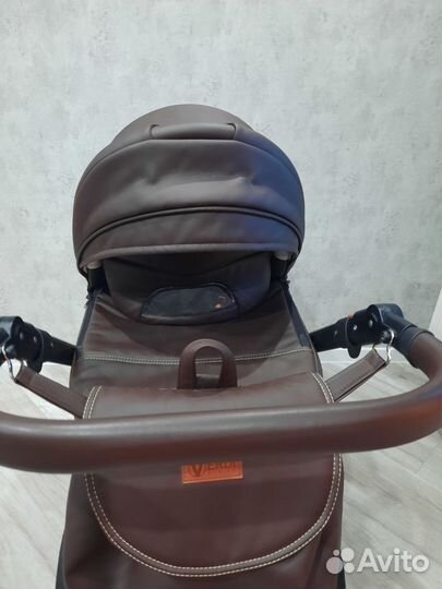 Коляска verdi mocca 3 в 1 эко кожа