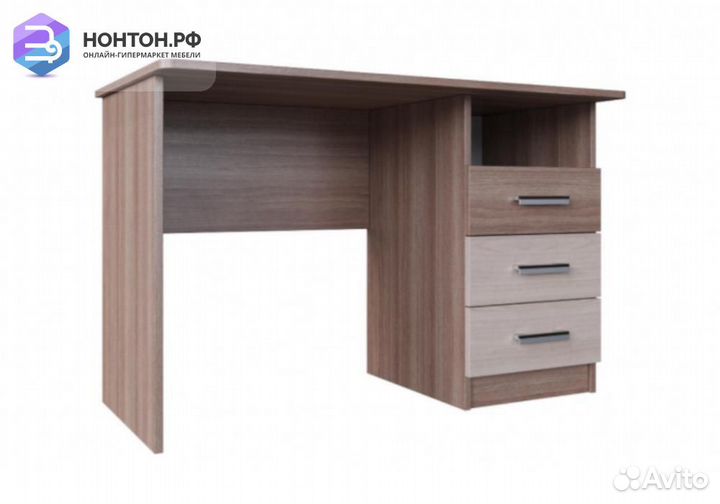 Стол компьютерный Город ясень шимо темный / ясень