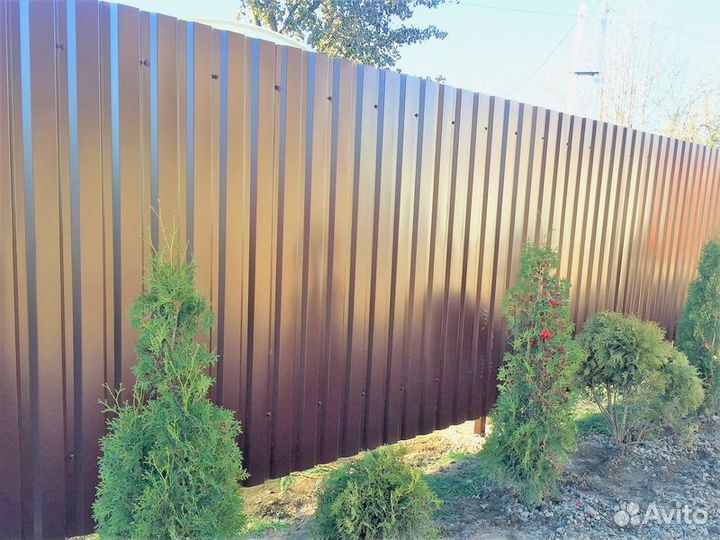 Заборы из профнастила, евроштакетника, 3D