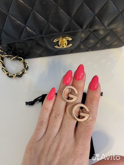 Запонки Gucci розовое золото