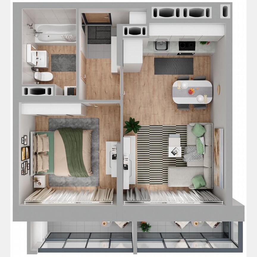 1-к. квартира, 41,5 м², 19/23 эт.