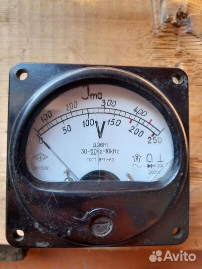 Приборы Амперметр и вольметр и выключатели СССР