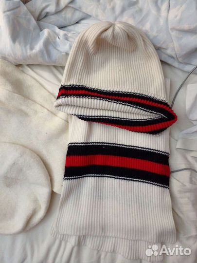 Шапки петушок и шарфы винтаж.комплект