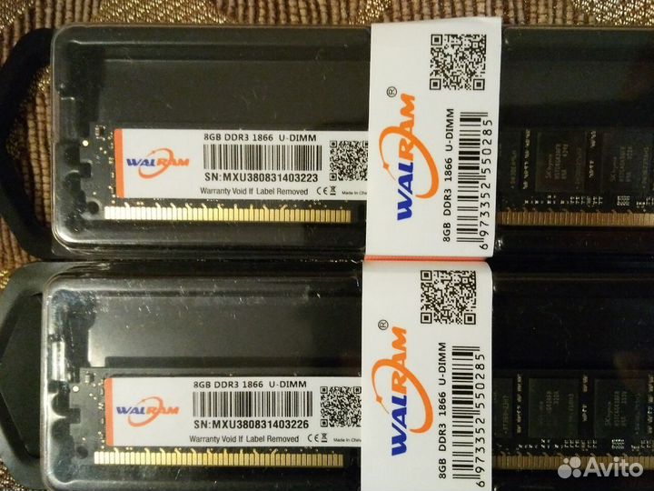 Оперативная память DDR3 16 Gb (2x8Gb) 1866 мгц