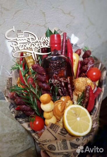 Мужские, сладкие, съедобные букеты, новогодние