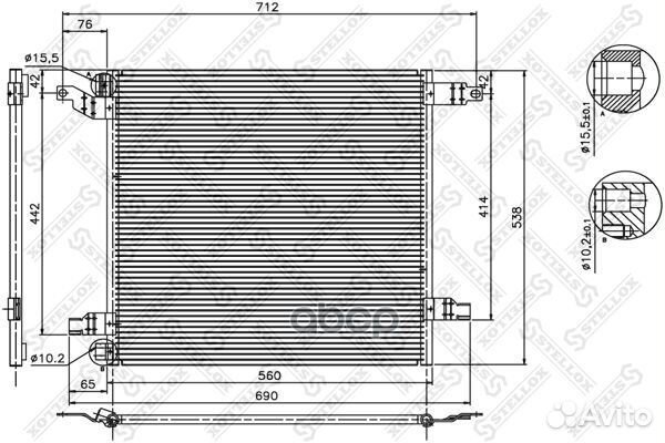 1045221SX радиатор кондиционера MB W163 all 00