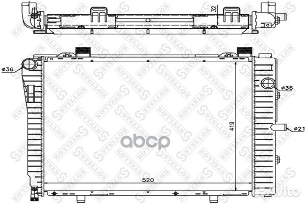 1025908SX радиатор системы охлаждения без AC MB