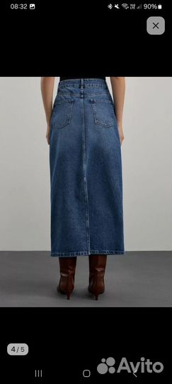 Джинсовая юбка длинная 48 50