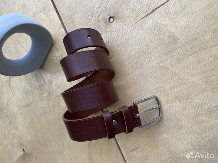 Ремень мужской / ручная работа / натуральная кожа