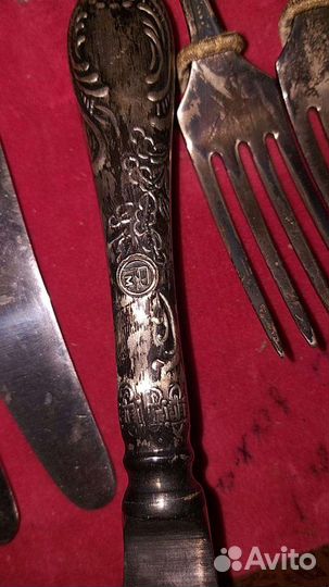 Набор столовых приборов мельхиор СССР