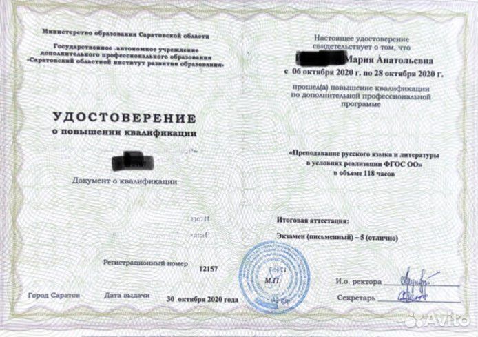 Репетитор по русскому языку и литературе