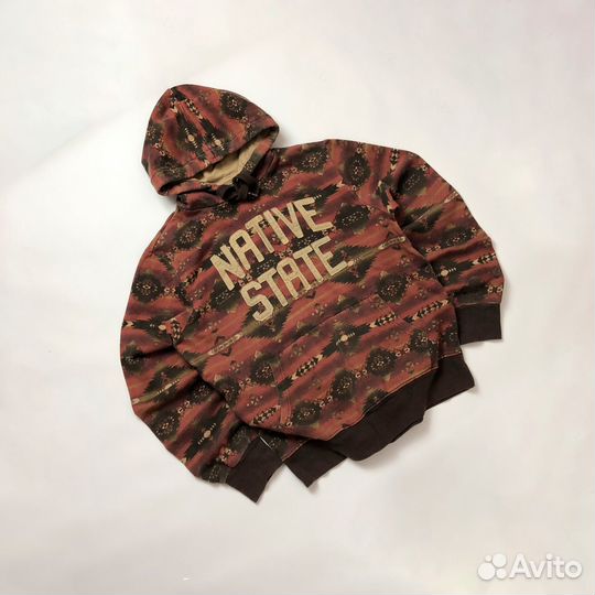 Винтажный худи native state hippiecore
