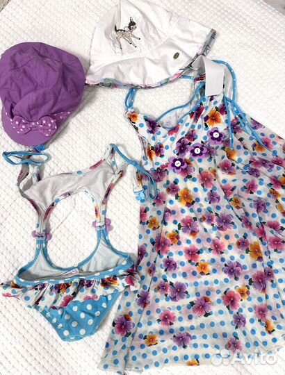 Купальники шляпы солнечные очки 4-6 лет