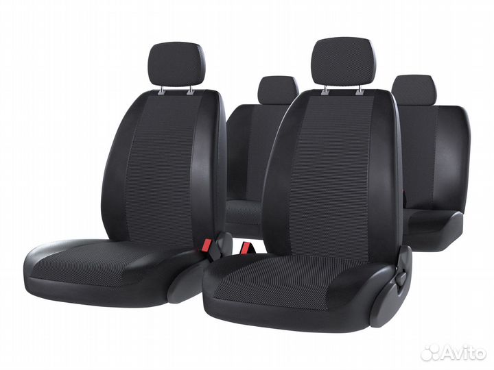 Авточехлы экокожа/ жаккард