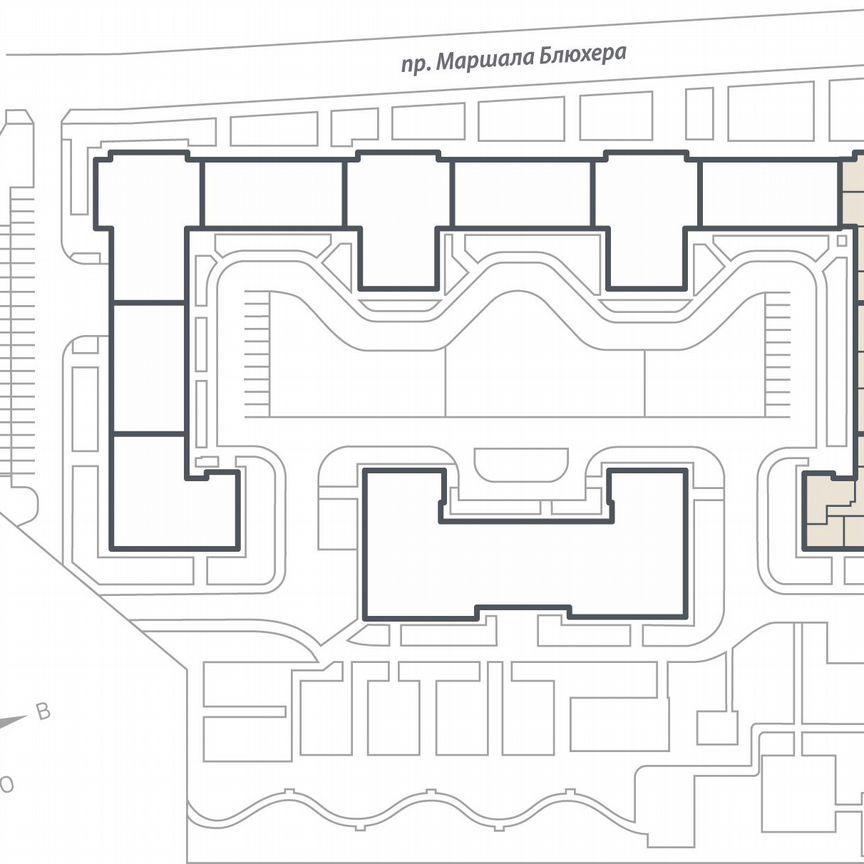 2-к. квартира, 55,8 м², 3/17 эт.