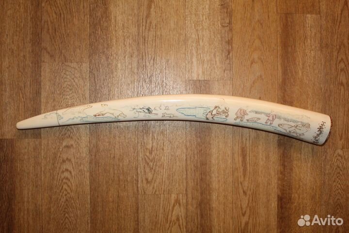 Клык (бивень) моржа (имитация). СССР. 65 см. 1.8кг