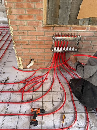 Водяной теплый пол под ключ сантехника отопление