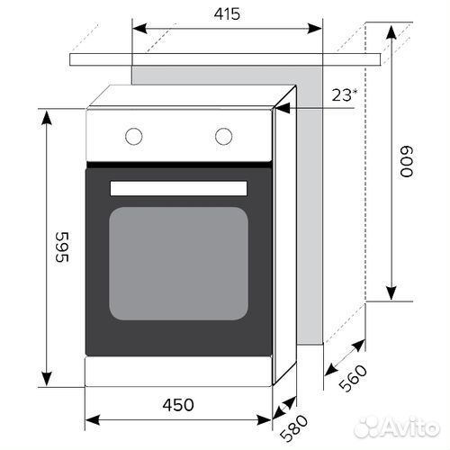 Духовой шкаф LEX EDM 4570 WH