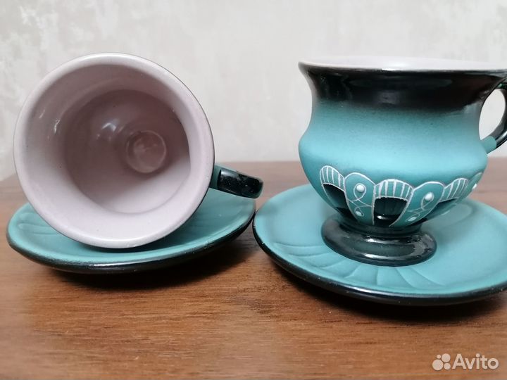 Две керамические кофейные пары
